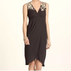 Anthropologie Black Midi Dress Size 4